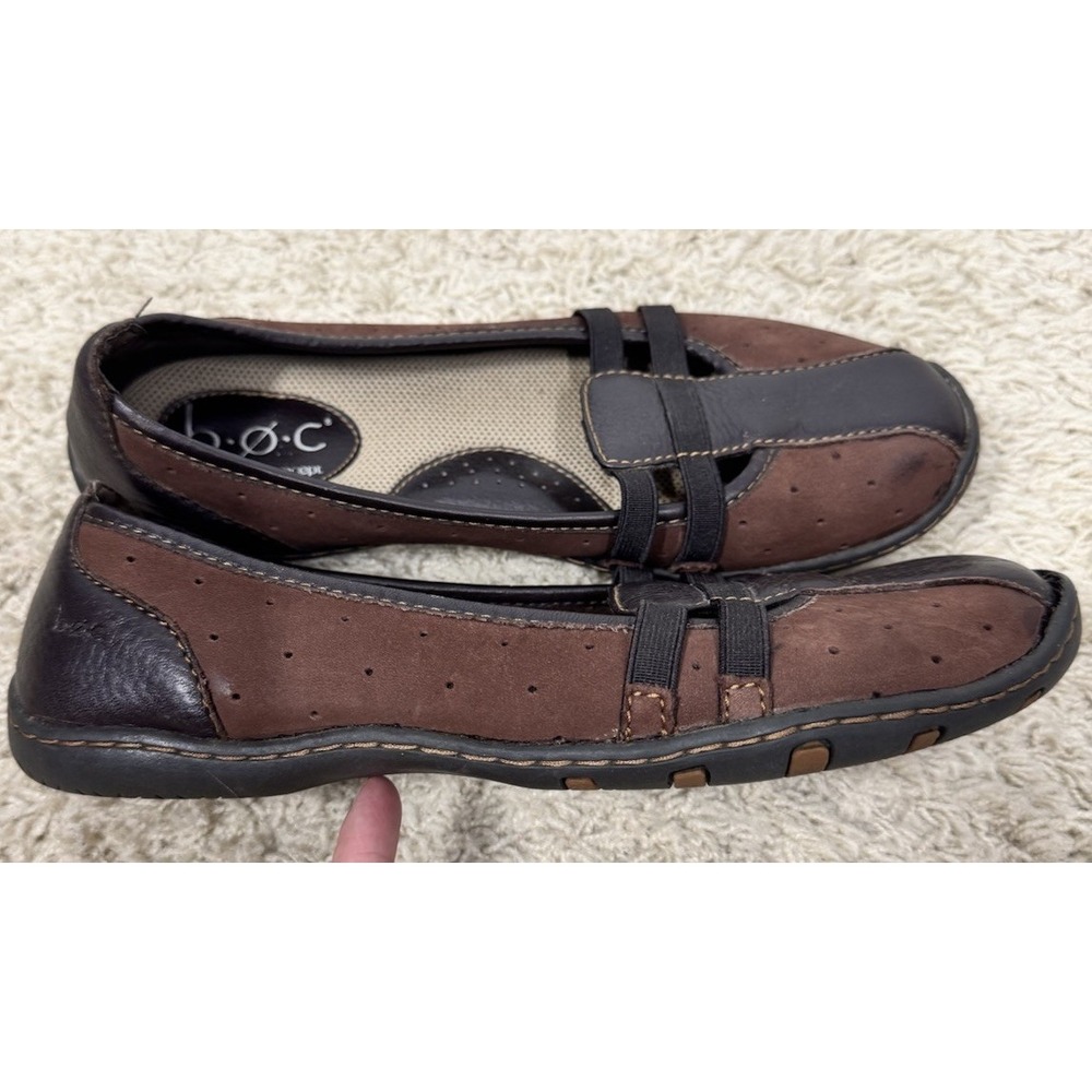 BOC Womens Maiken Slip On Mary Jane Ballet Flat Shoes Size 8 Brown Suede Comfort - Picture 5 of 12